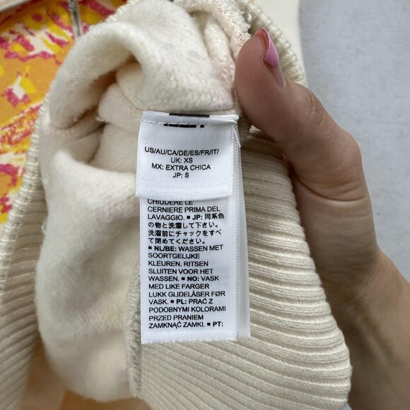 Making The Cut Sweater Vest Womens XS Yellow Pink Winning Look Quarter Zip Knit - Picture 5 of 9